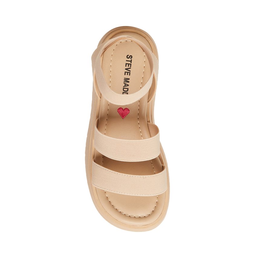 Light Brown Steve Madden Jsammie Natural Kids' Platform Sandals | PH 6413MCY